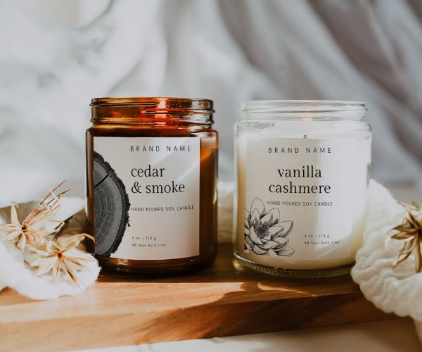 Printed Labels for Candle Jars